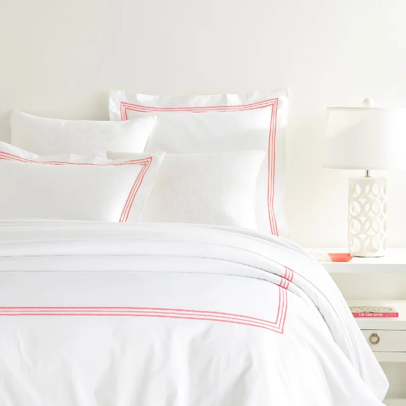 Moisture - wicking duvet covers to prevent night sweatsTrio Coral Duvet Cover