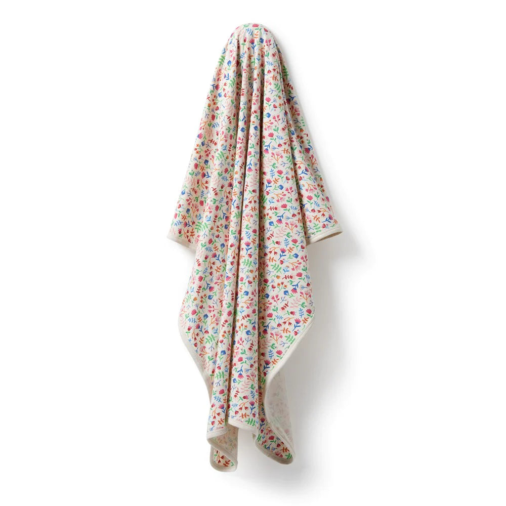 Cotton blankets for breathability and a lightweight feelTropical Garden Organic Bunny Rug