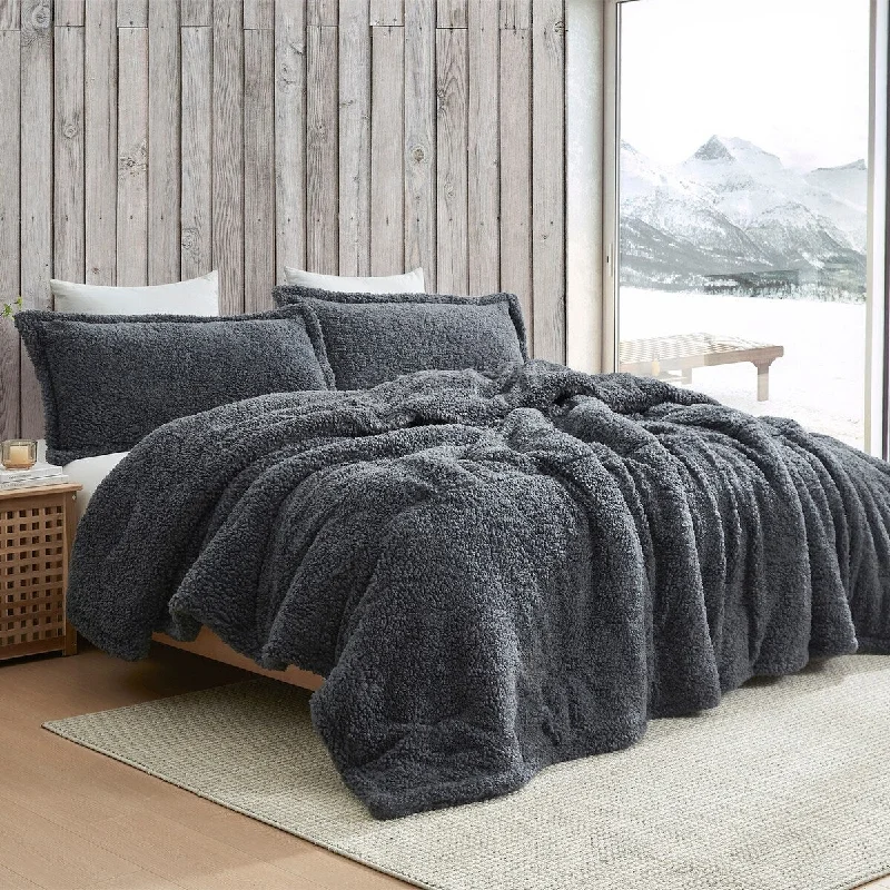 Microfiber - filled comforters that are lightweight and easy to care forUnfluffin Believable - Coma Inducer® Oversized Comforter Set - Dark Gray Microfiber - filled comforters that are lightweight and easy to care forUnfluffin Believable - Coma Inducer® Oversized Comforter Set - Dark Gray