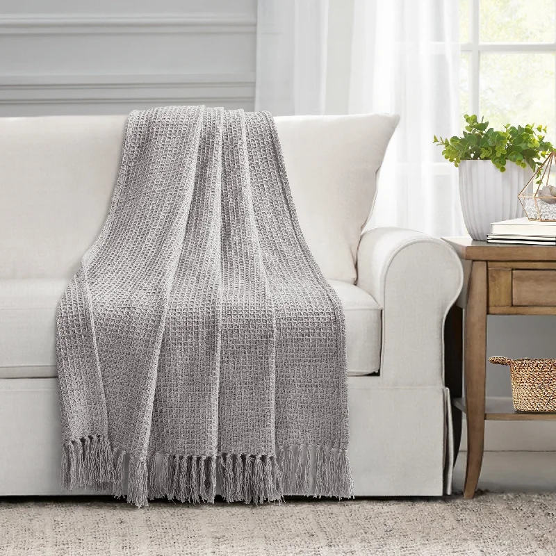 Microfiber blankets that are durable and easy to care forWaffle Cotton Knit Throw Single