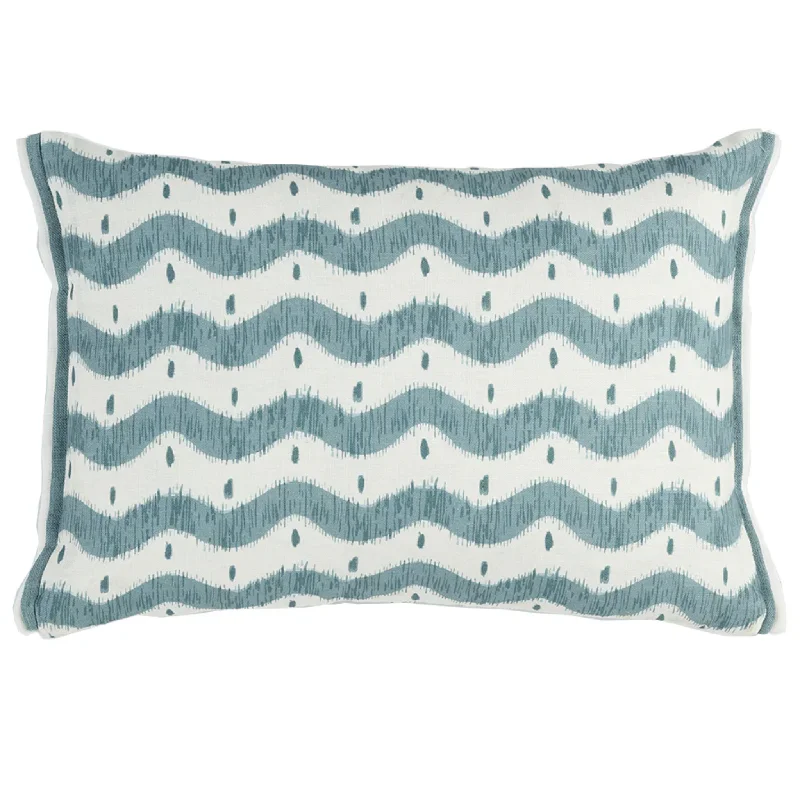 Linen blankets with a rustic and textured lookCarle Double Flange Lumbar Decorative Throw Pillow