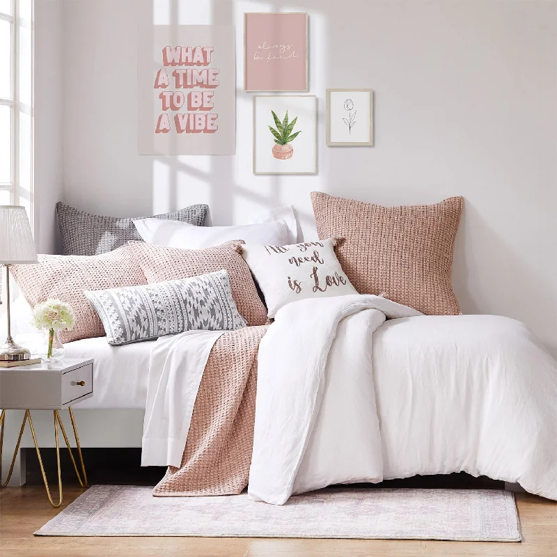 Boho - style duvet covers with vibrant colors and ethnic patternsWashed Linen Duvet Cover