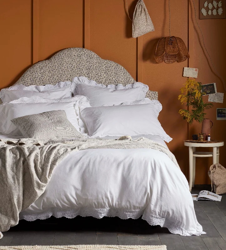 Value - for - money duvet covers that offer great quality at a reasonable priceWhite Elsie Cotton Linen Duvet Cover