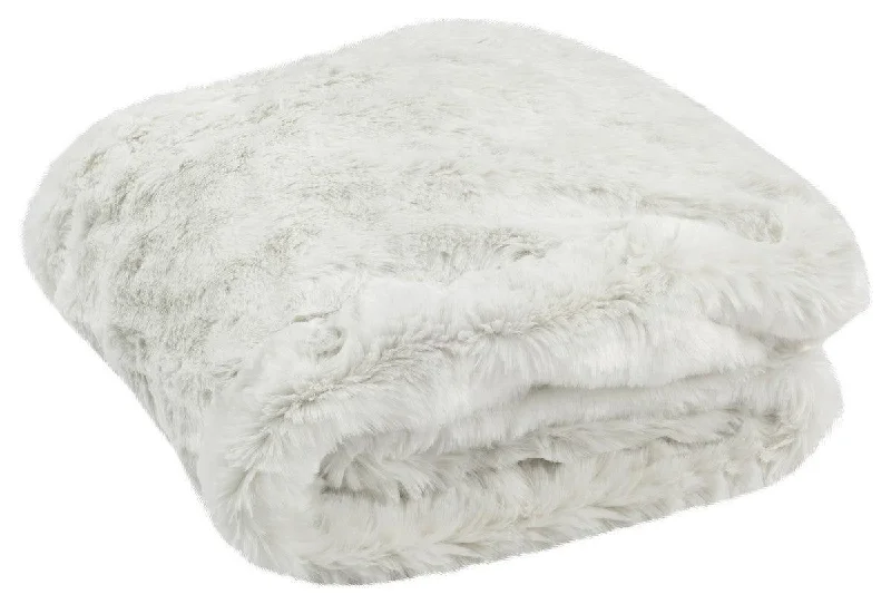 Recycled polyester blankets for an eco - conscious optionWhite Faux Chinchilla Throw Blanket