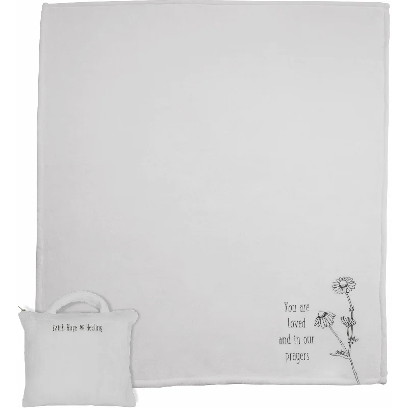 Chenille blankets with a thick and fuzzy textureYou are Loved 50" x 60" Travel Blanket with Carry Case